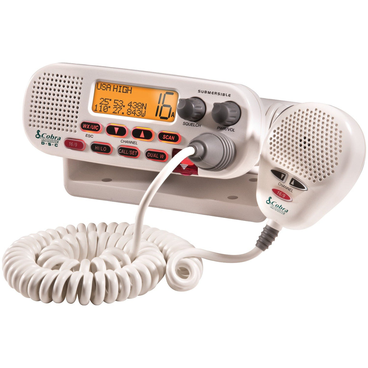 Cobra Marine Marine Class D DSC Fixed-Mount 25-Watt VHF Radio