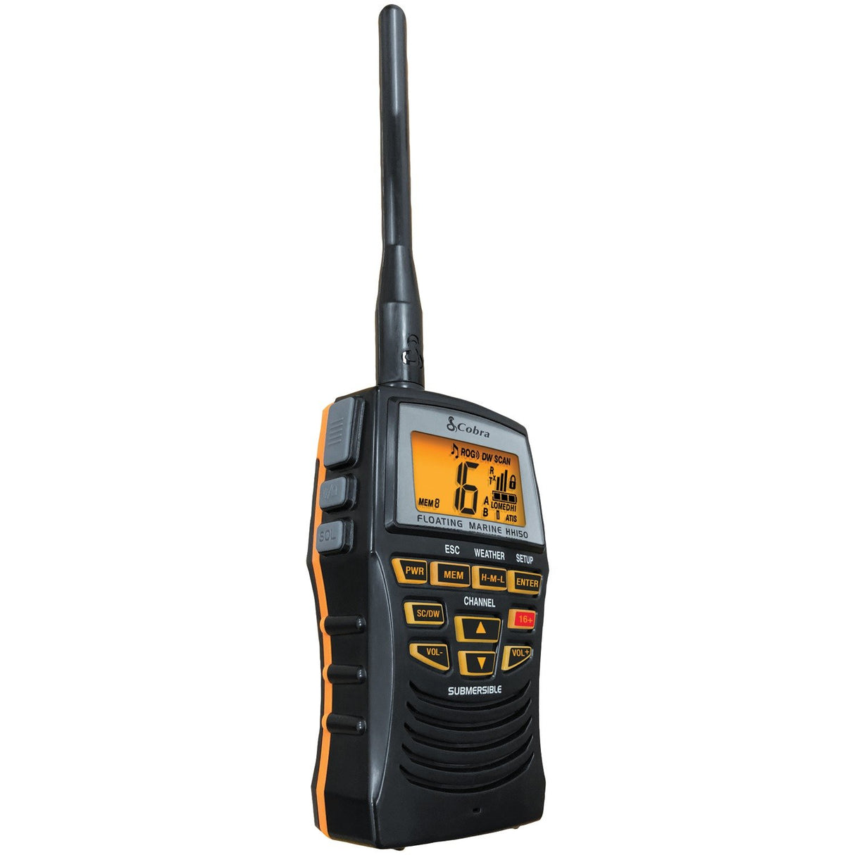 Cobra Marine Marine 3-Watt Floating VHF Handheld Radio