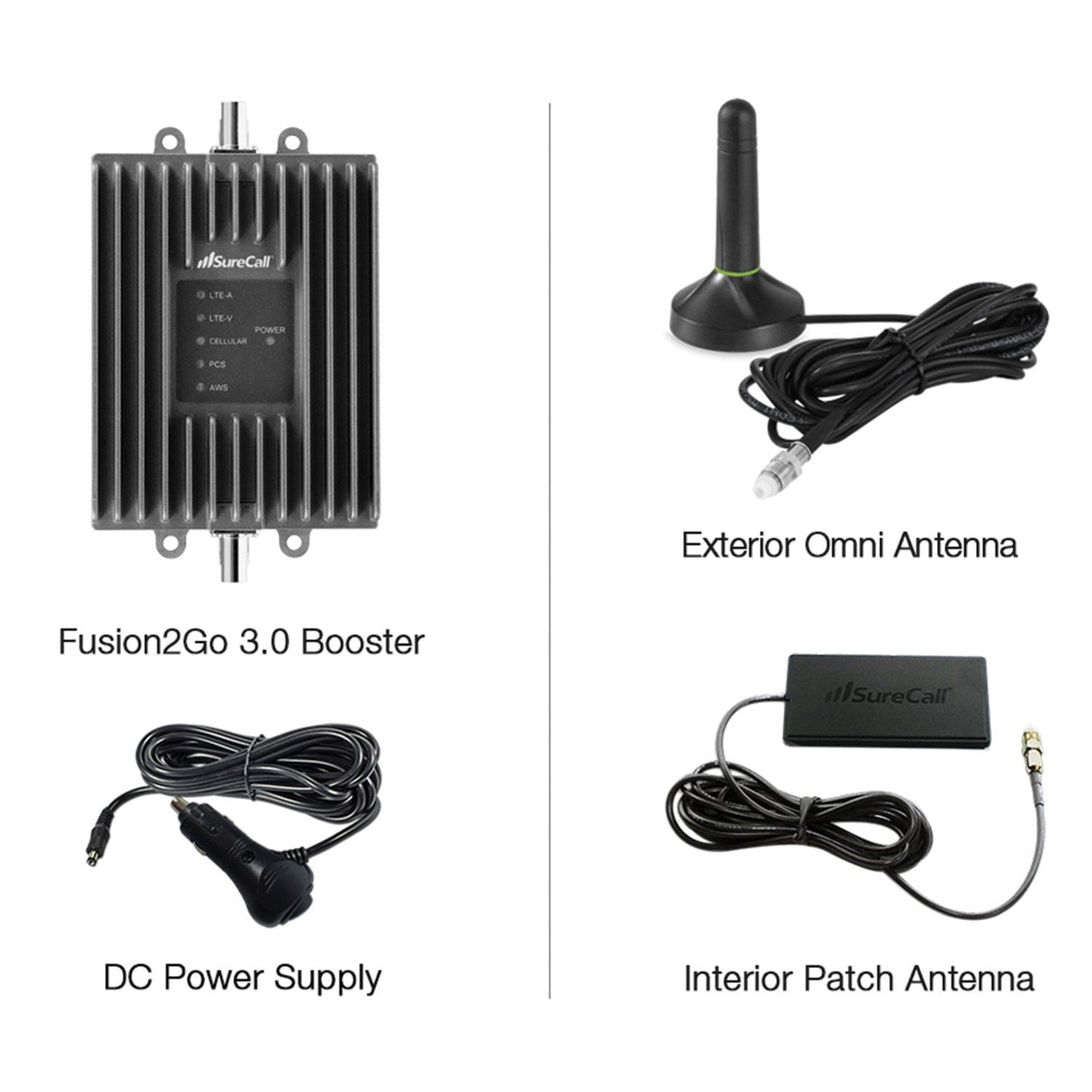 SureCall Fusion2Go 3.0\u2122 In-Vehicle Cell Phone Signal-Booster Kit