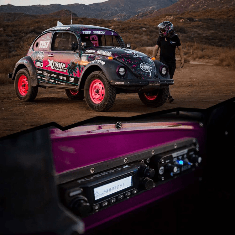 rugged radios radio kit rugged m1 race series waterproof-mobile with antenna digital and analog