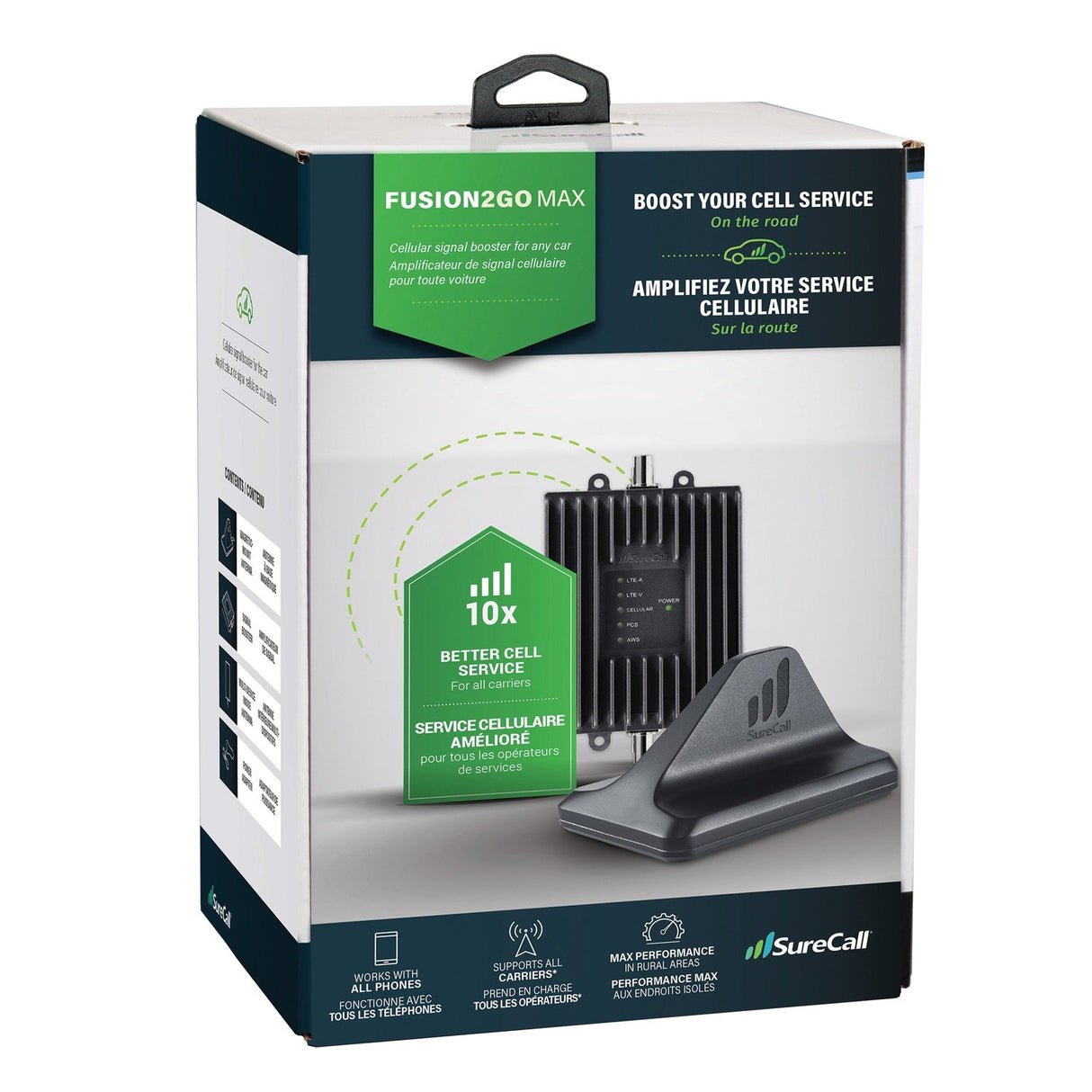 SureCall Fusion2Go\u2122 Max In-Vehicle Cell Phone Signal Booster 
