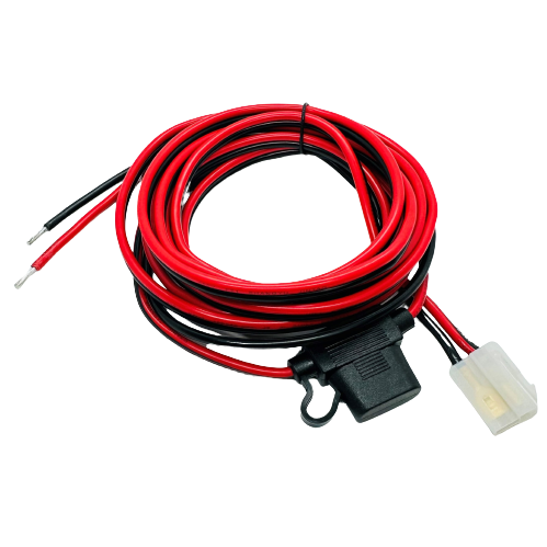 OEM-T Connector Power Cable for Mobile Radios – 15A Inline fuse – 14AWG – 9ft