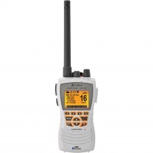 Cobra Marine DSC Floating VHF Marine Radio with Built-in GPS & Bluetooth\u00ae (White)