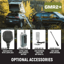 Rugged GMR2 PLUS GMRS and FRS Two Way Handheld Radio with Removable Antenna